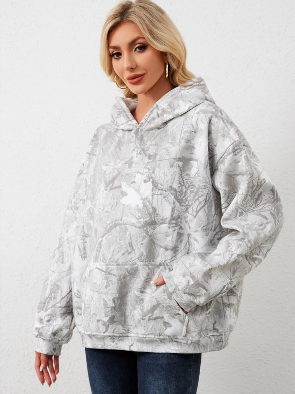Camo light grey hoodie
